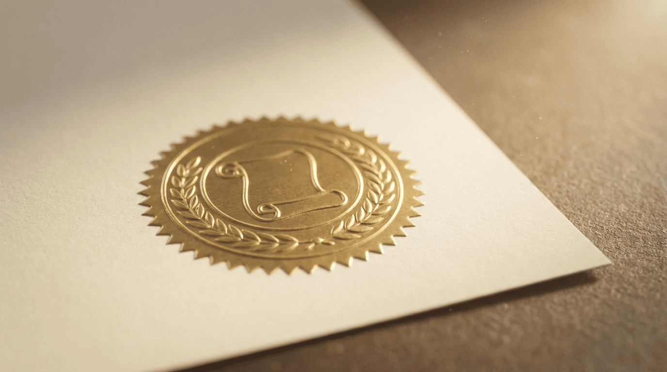 Digital signature approval on a policy document with completion status indicator